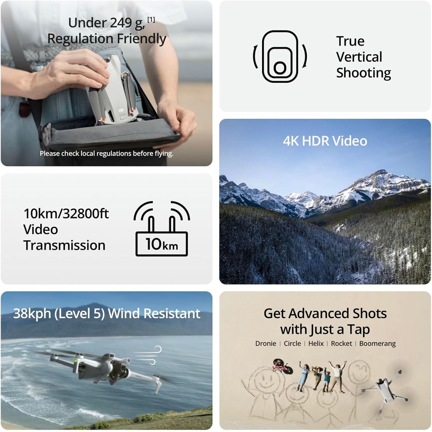 طائرات DJI Mini 3 بدون طيار ال - مراجعة Drone Gimbal 3 Axis وسعره