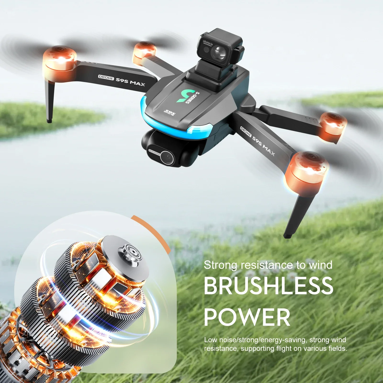 جديد S9S ماكس طائرة صغيرة بدون - مراجعة Drone Gimbal Controller وسعره